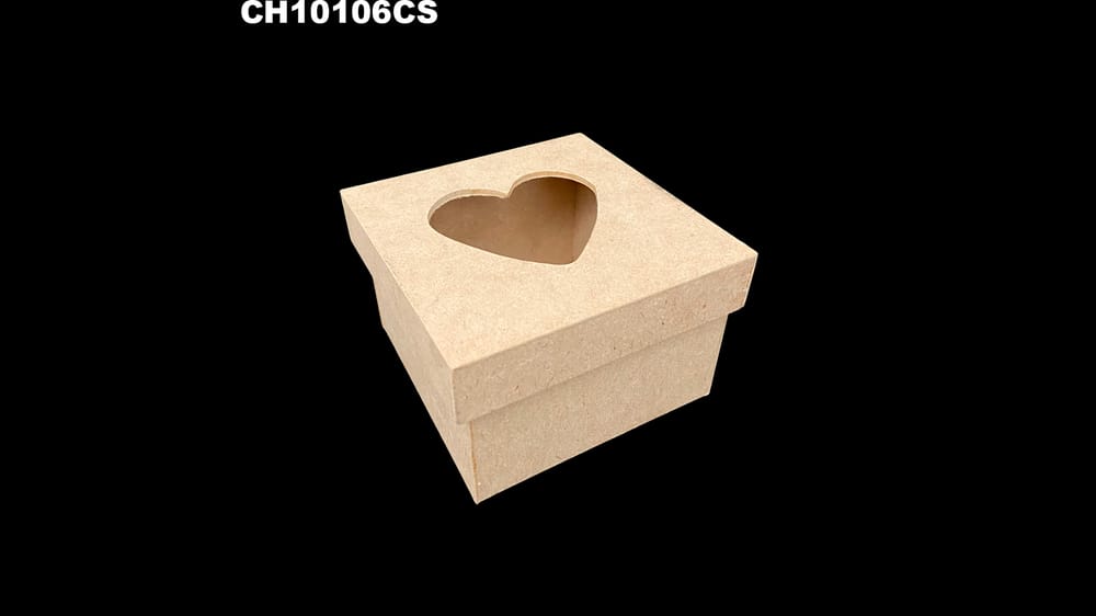 chocolatera 10*10+6  con corazón sin pintar