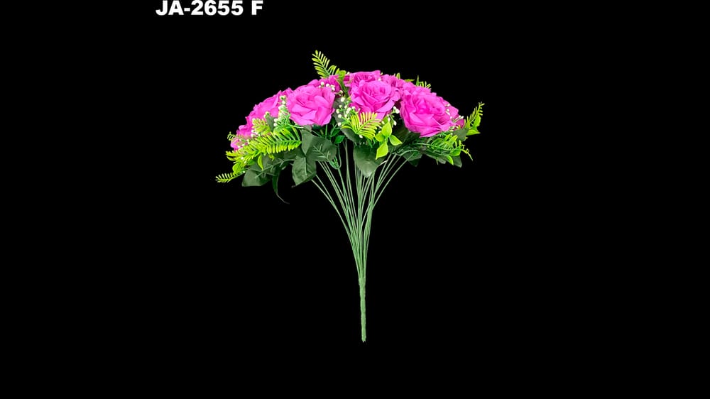 Bouquet de rosa *24 con helechos