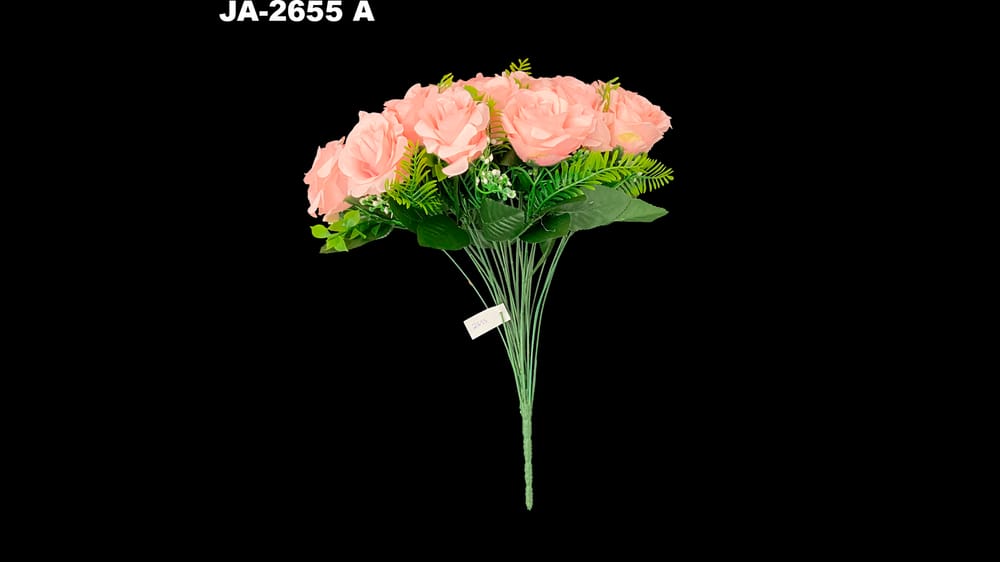 Bouquet de rosa *24 con helechos