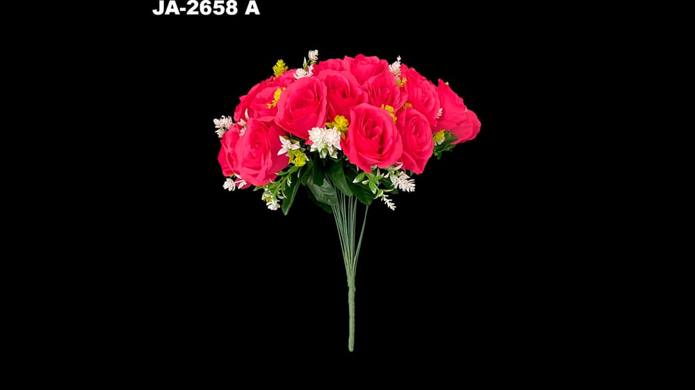 Bouquet rosa alemana *24 con follajes
