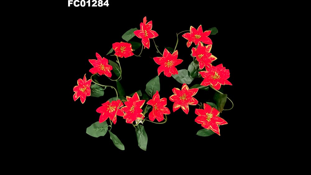 guía de nochebuena tercipelo con dorado *15