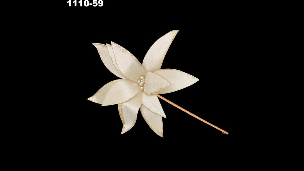 Vara nochebuena Terciopelo filo diamantado. Mide 35 cm