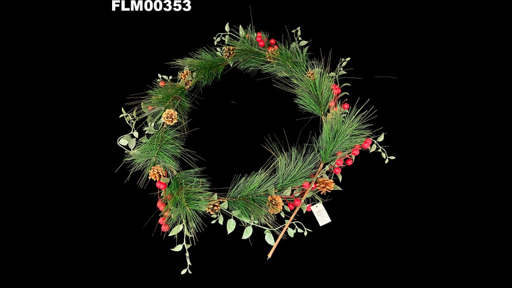 Guía de berries con pino y piñas. Mide 1.50m