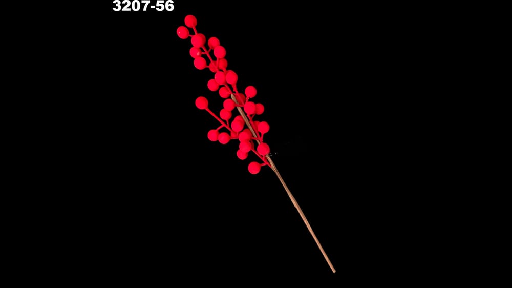 Vara de cerezas de terciopelo. Mide 40 cm