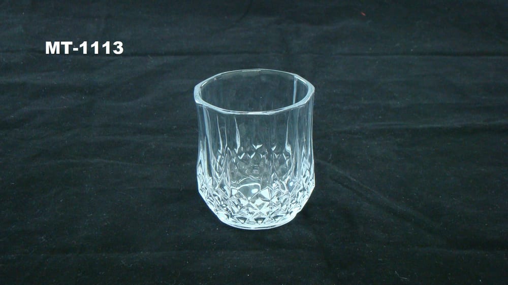 vaso de vidrio gravado 9cm alto