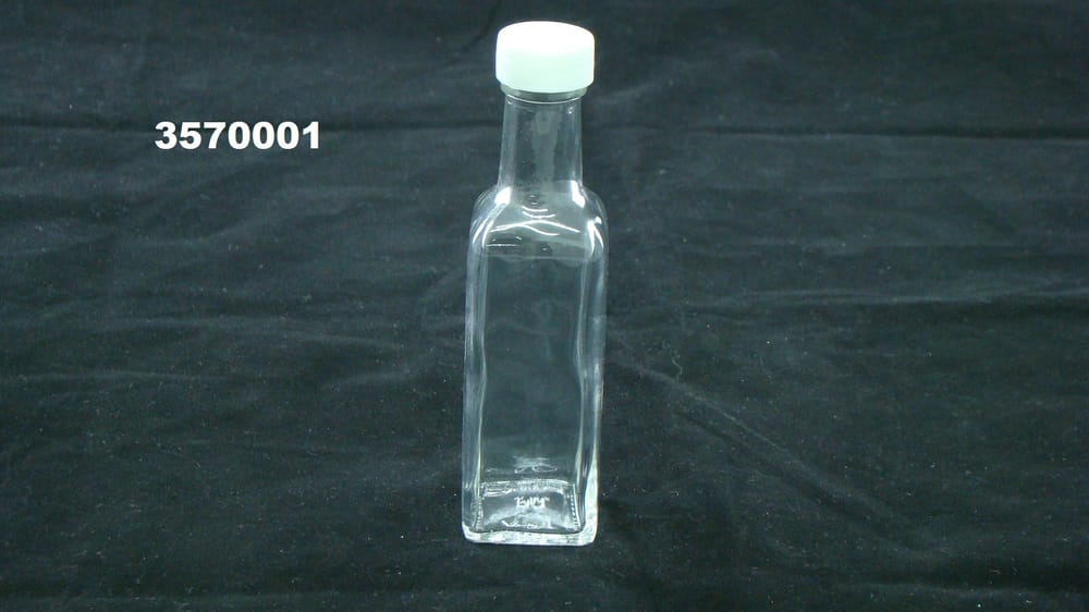 botella marasca 100 ml con tapa 14.5 cm - LasFloresArtificiales.com