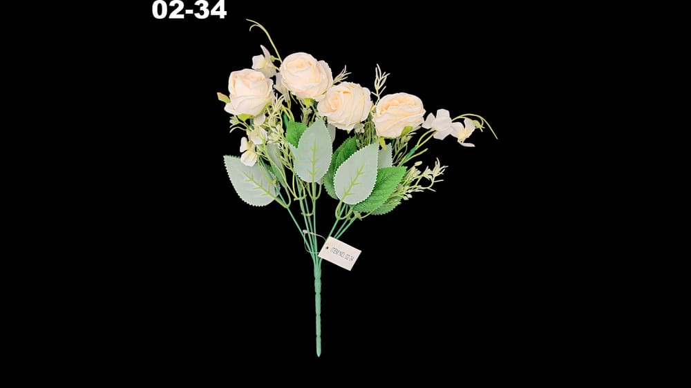 Ramito vintage rosa y florecitas. Mide 30 cm