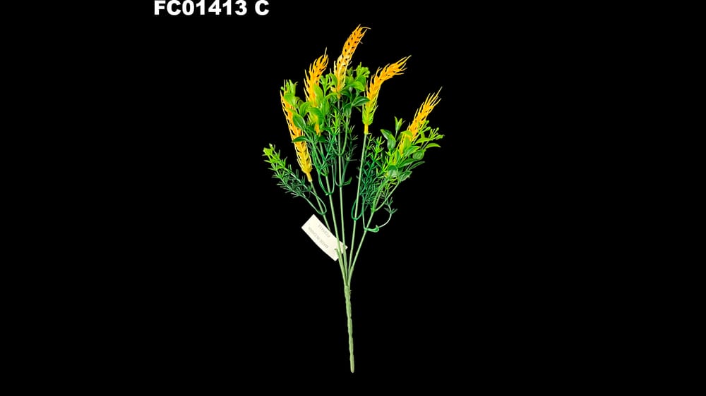 Mix de follaje de plástico con flor *5