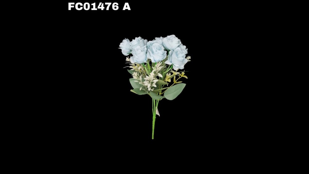 Ramito de rosa vintage con 10 flores