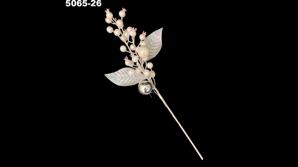 Vara de Esferas y granadas nacaradas. Mide 50 cm
