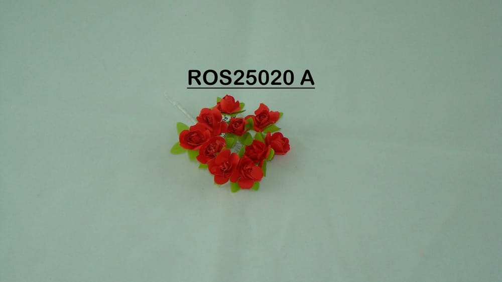 Rosa de papel con 10 flores bolsa con 12 ramitos (120 flores) cada flor mide 2 cm