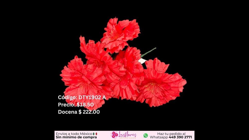 Ramito de dhalia *5 centro naranja