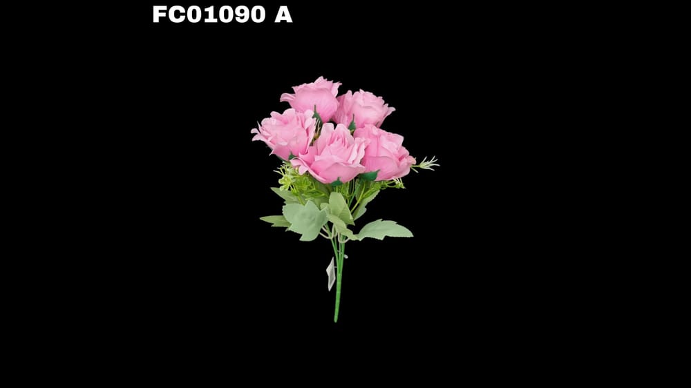 Ramito vintage de rosa *5 con follaje