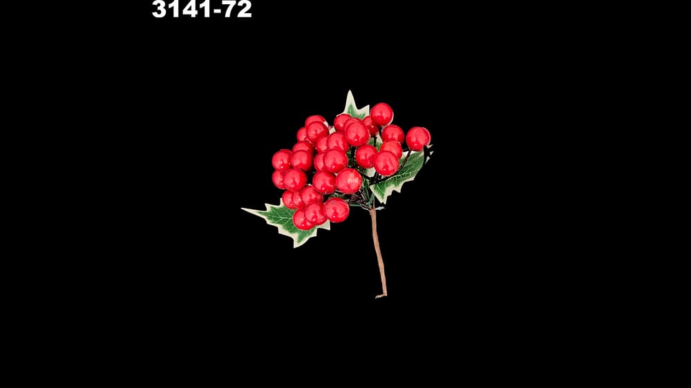 Pick de cerezas y hojas 12 cm
