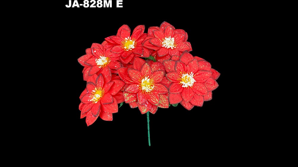 Ramo dhalia *6 diamantada con polen Flor mide 16 cm