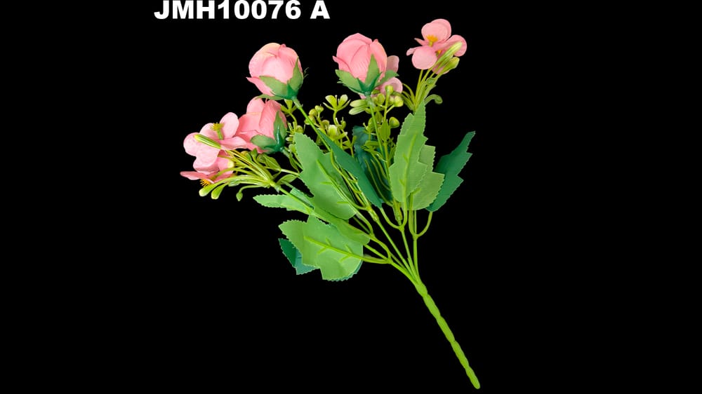 Ramito de botón con florecitas. Mide 28 cm