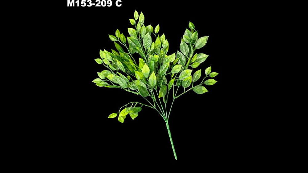 Ramito follaje plástico tipo ficus. Mide 38 cm