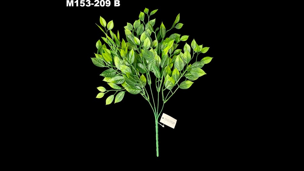 Ramito follaje plástico tipo ficus. Mide 38 cm